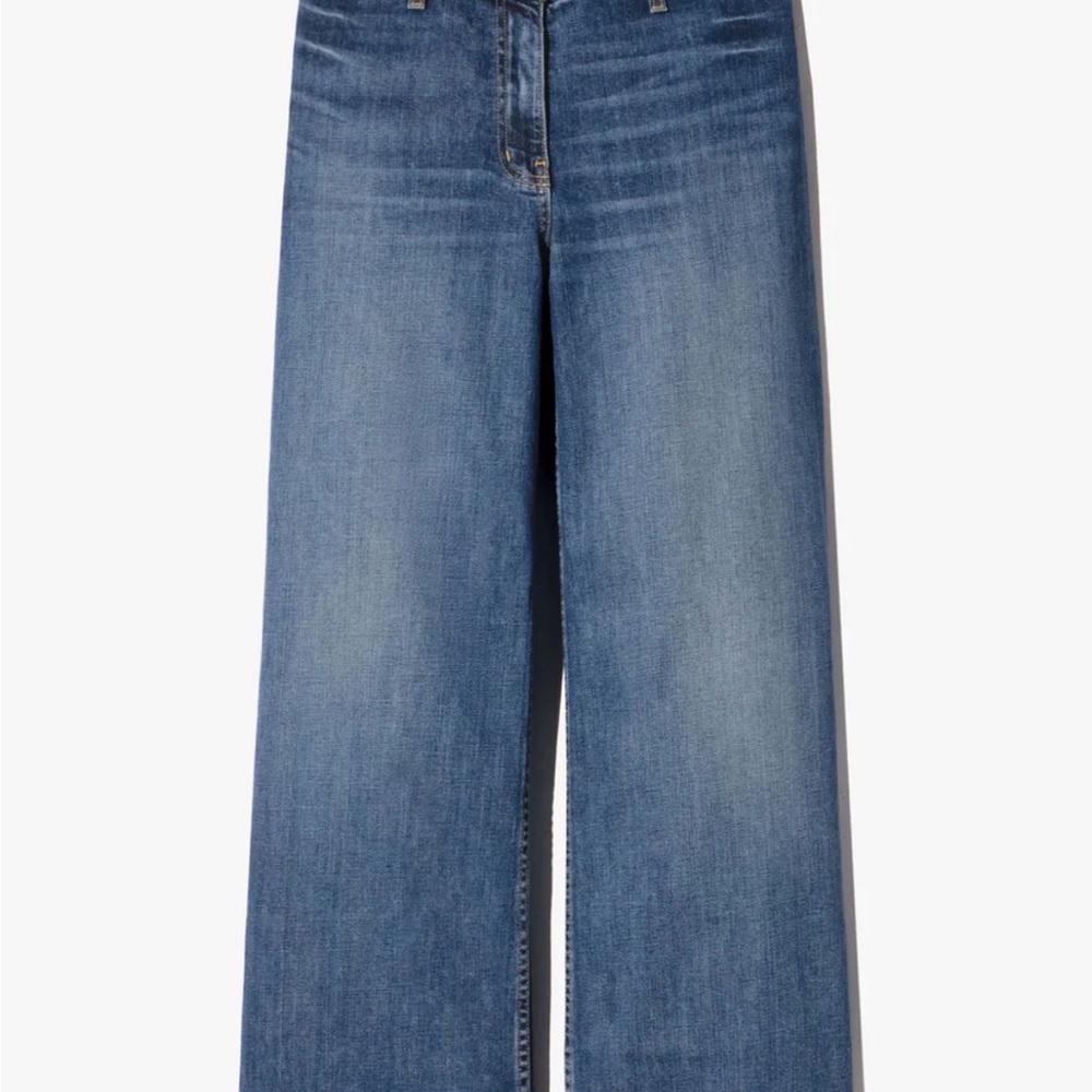 Nili Lotan Megan Wide-Leg Jeans in Medium Blue Wash